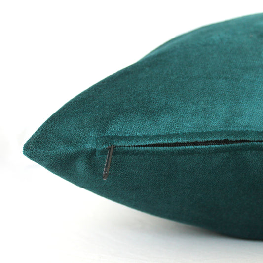 Deep Teal Velvet Pillow Cover