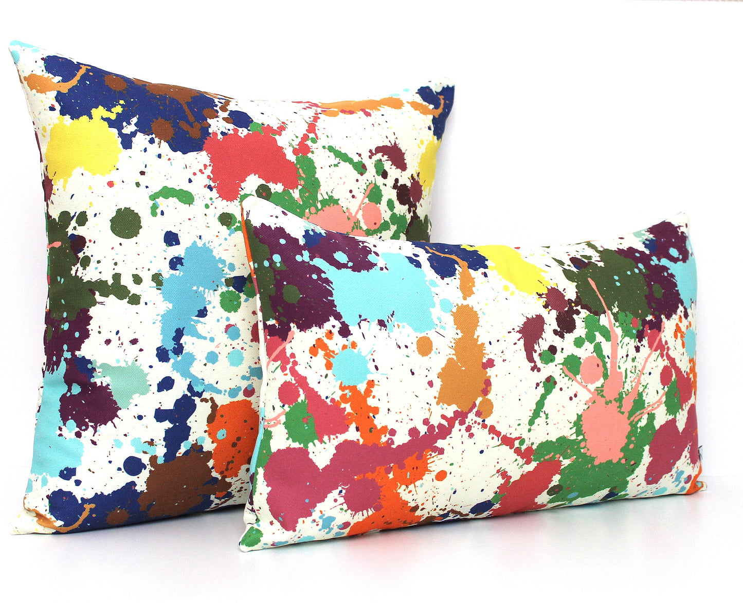 Paint Splatter Throw Pillow Cover