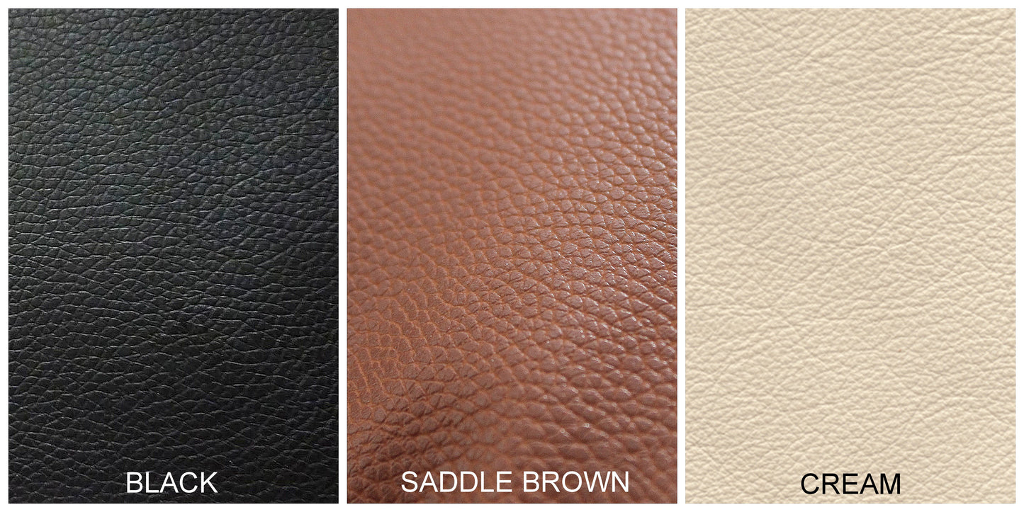 Black and Brown Faux Leather Colorblock Pillow Cover