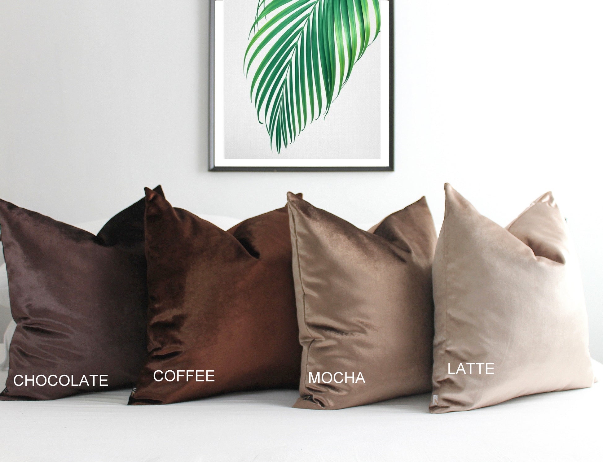 Premium Velvet pillow cover in chocolate brown, perfect luxury accents for your living room or bedroom.  All orders ship fast with UPS express.