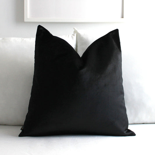Premium high quality shiny black velvet pillow cover, all sizes available, all orders express shipped with UPS.