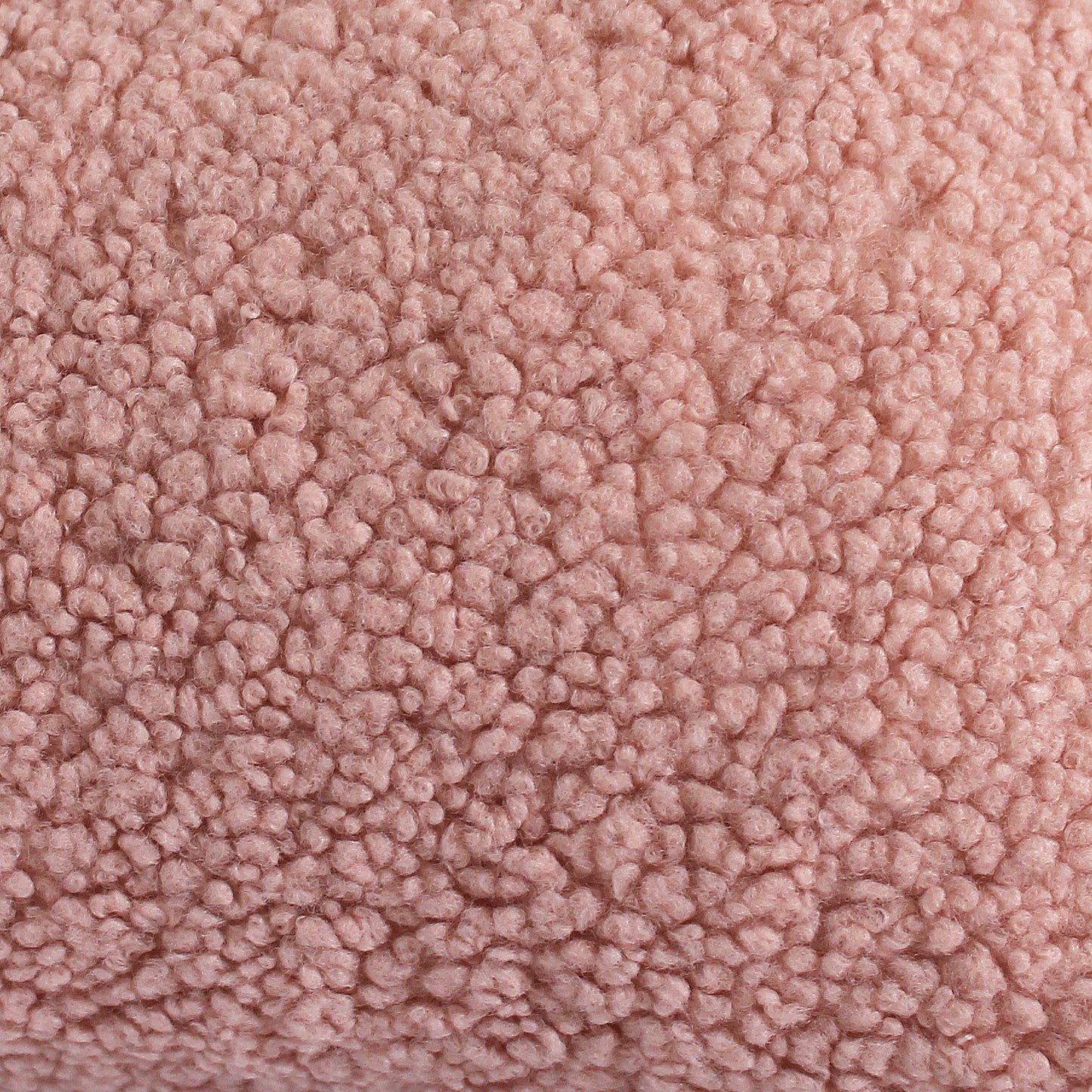 Blush Cozy Teddy Boucle Throw Pillow Cover
