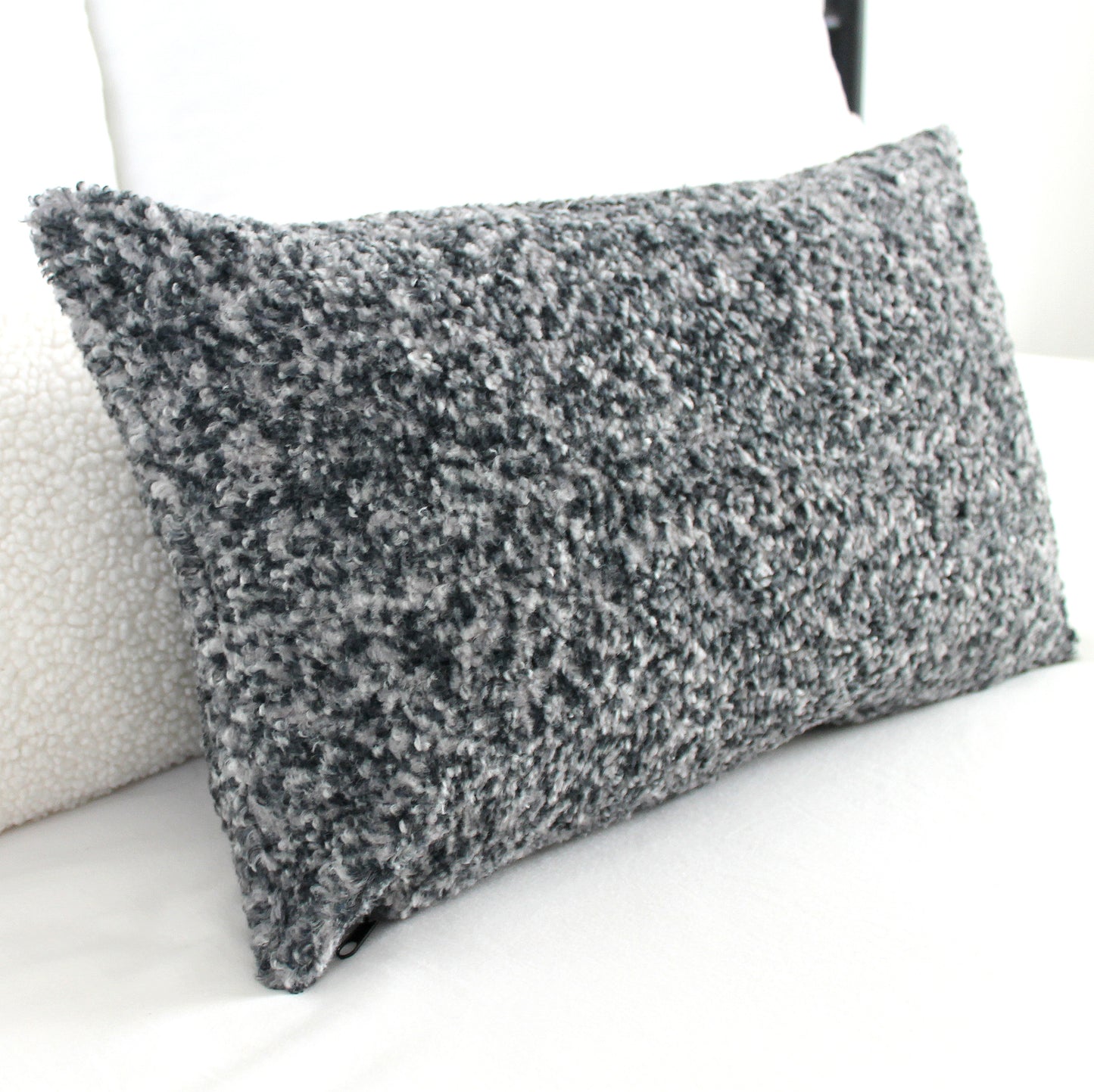 black white and grey cozy teddy pillow covers available in all sizes
