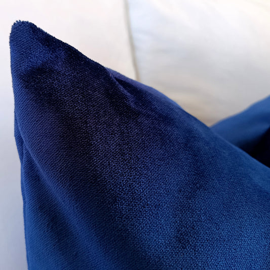 Royal Navy Velvet Pillow Cover