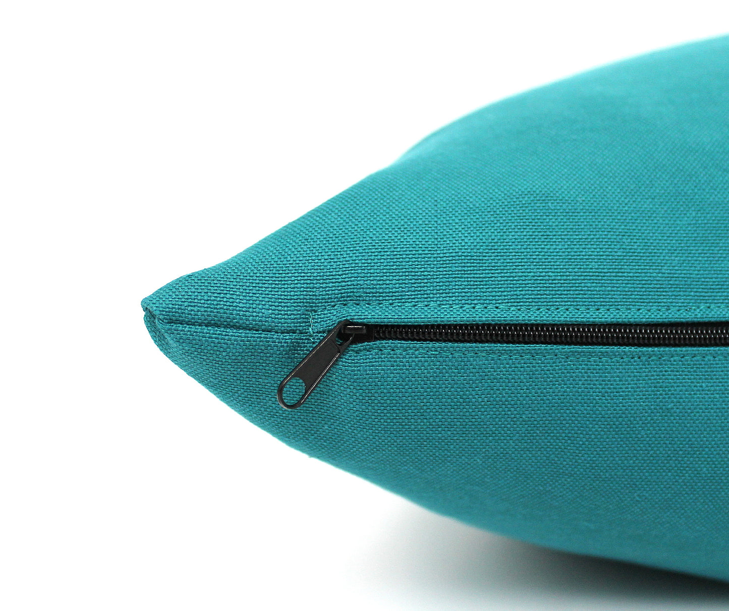Dark Teal and Copper Colorblock Pillow Cover - Custom Metallic Stripe Color