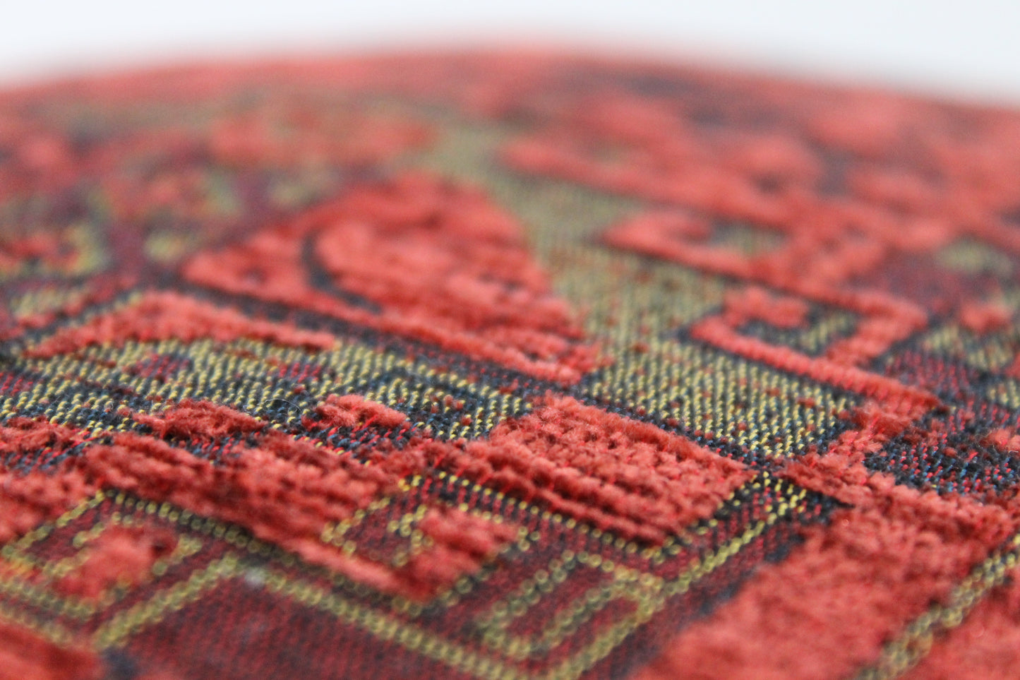 Burnt orange pillow cover in textured chenille fabric, woven high end Turkish kilim patten for an authentic feel. All orders ship fast with UPS express.