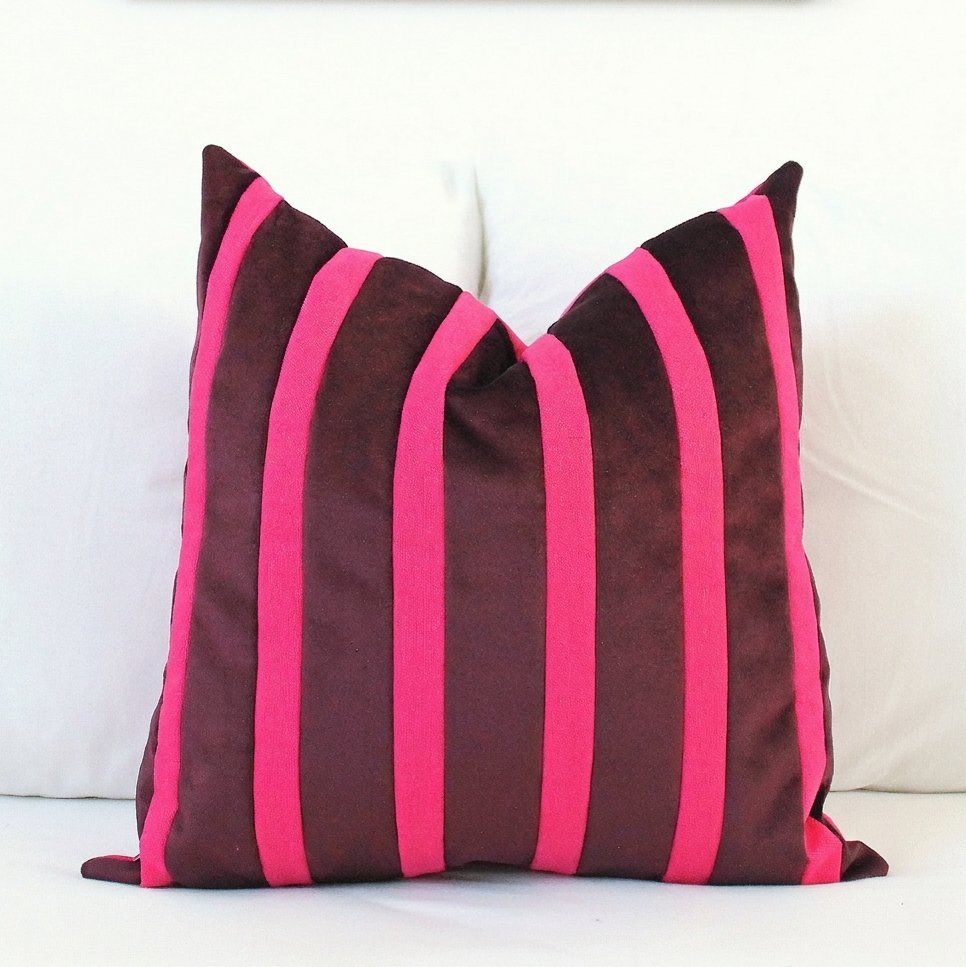 Velvet Colorblock Pillow Covers