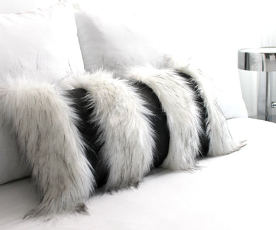 faux fur coyote pillow cover, affordable luxury for your betroom or lounge.