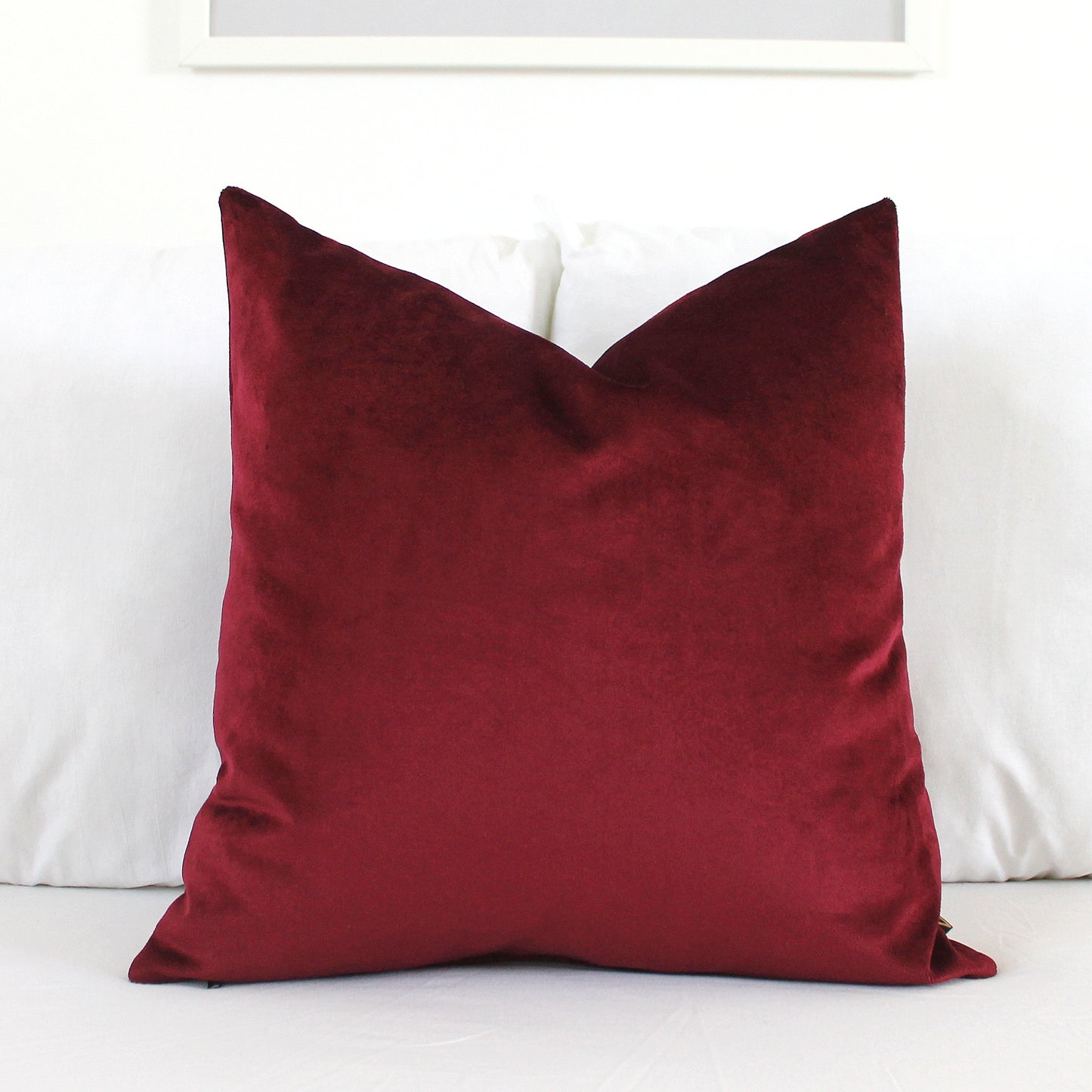 Deep Ruby Velvet Pillow Cover