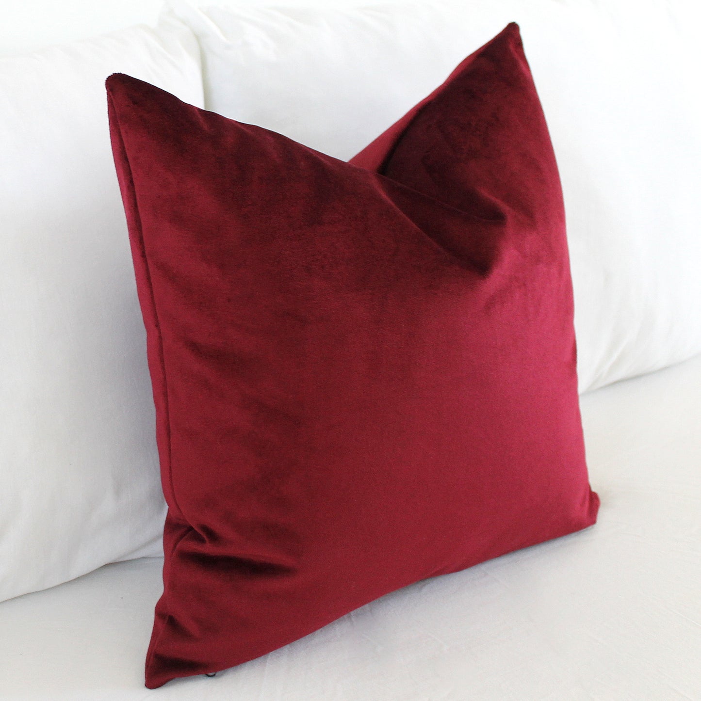 Deep Ruby Velvet Pillow Cover