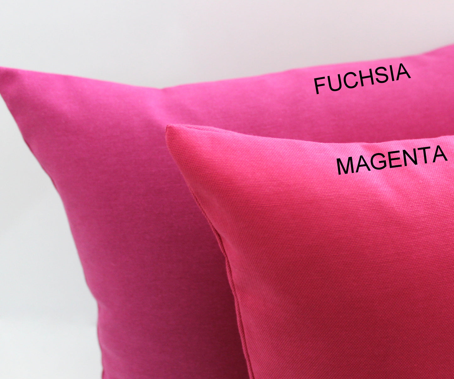 Hot Pink, Black and White Colorblock Pillow Cover (Fuchsia or Magenta Optional)