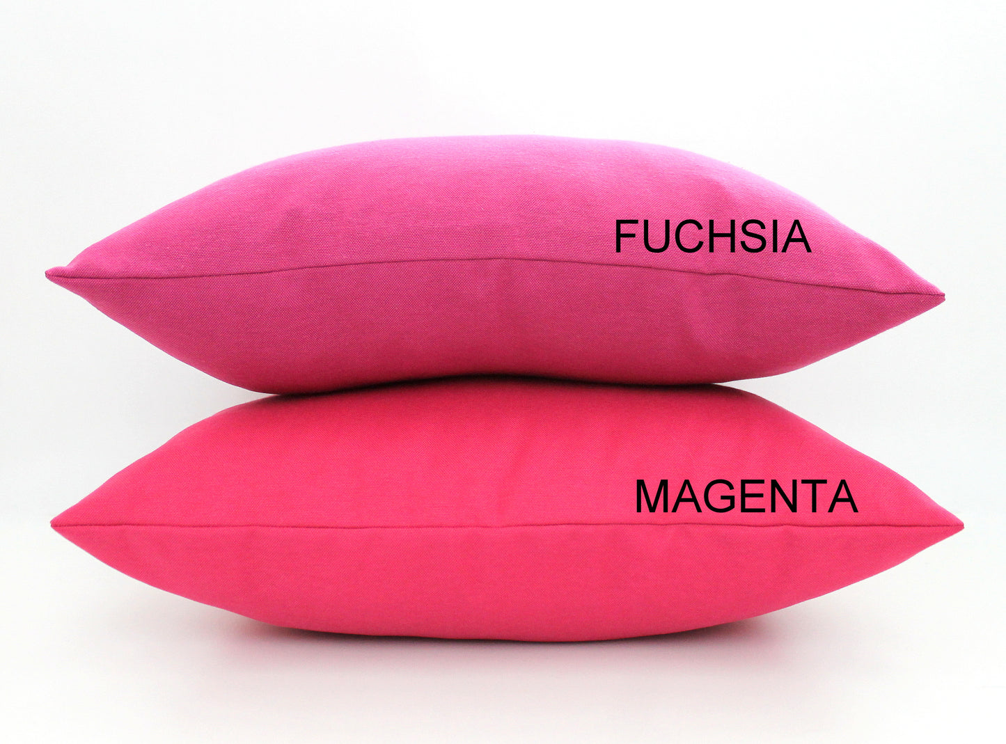 Hot Pink, Black and White Colorblock Pillow Cover (Fuchsia or Magenta Optional)