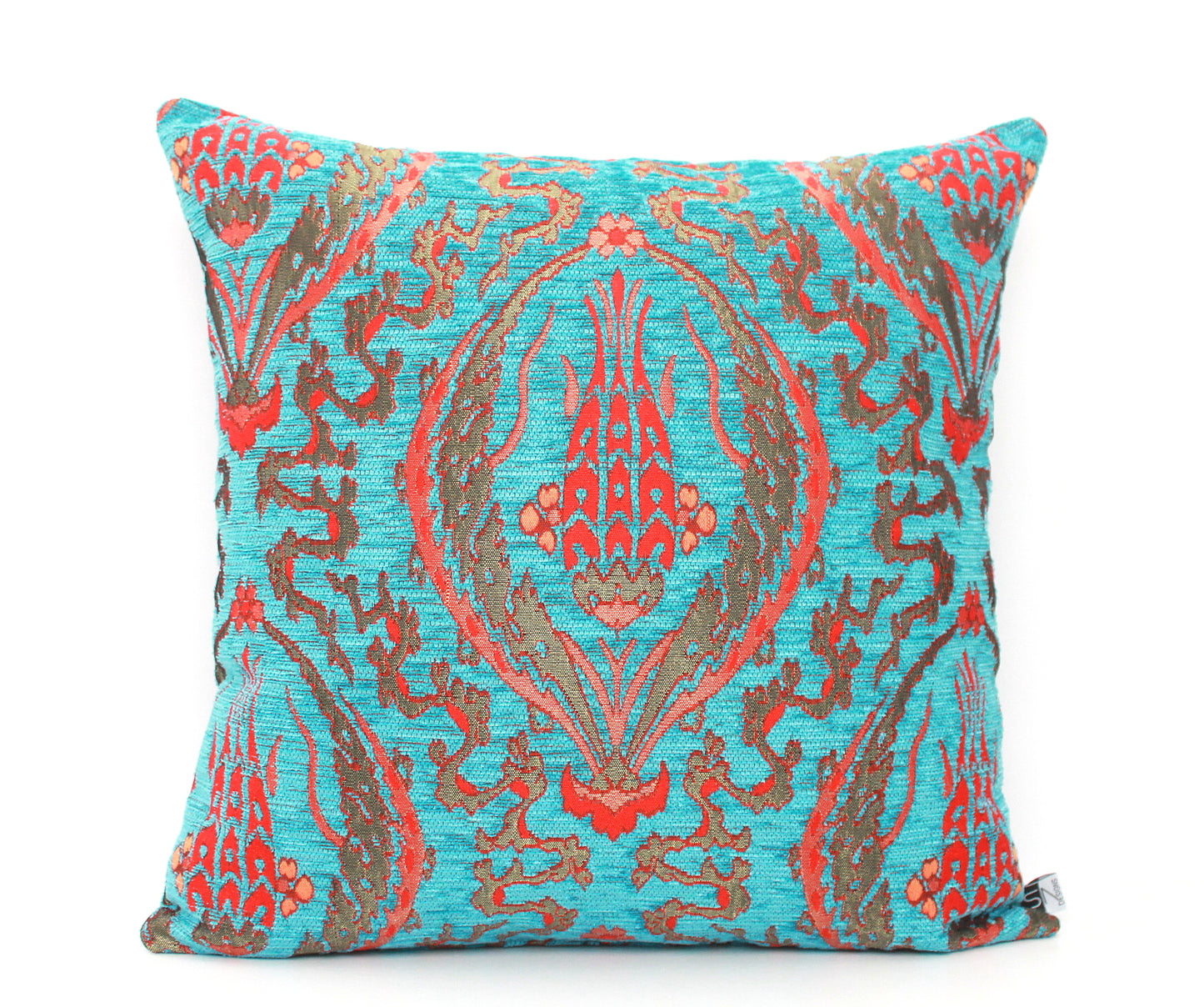 Turquoise Ottoman Turkish Kilim Pillow Cover
