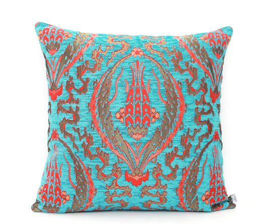 Turquoise Ottoman Turkish Kilim Pillow Cover