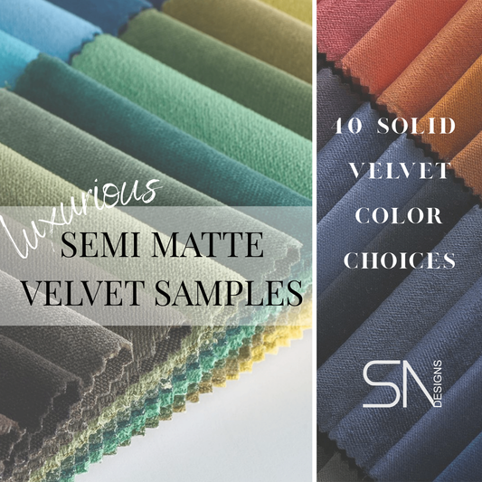 Fabric Samples for Semi Matte Velvet Pillow Covers