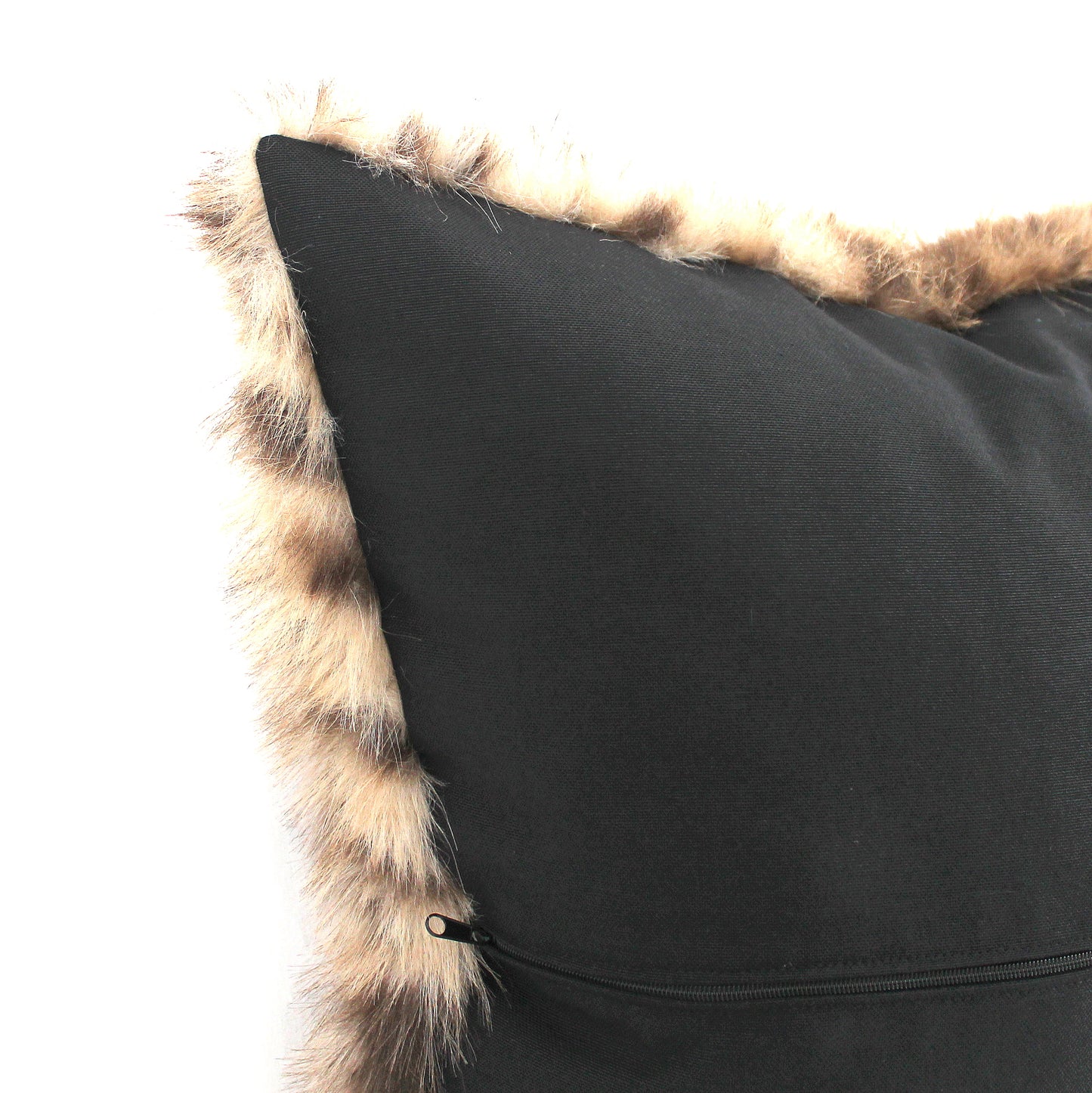 Lynx Faux Fur Pillow Cover Pillow Cover, Custom Color Back