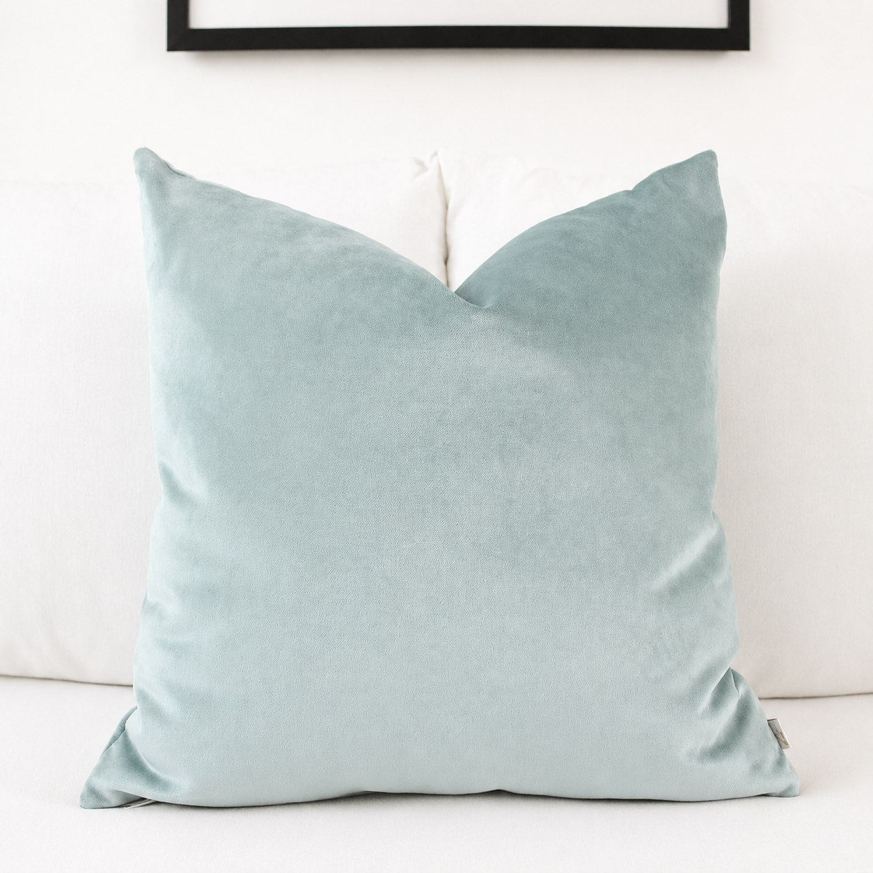 Aqua Glass Velvet Pillow Cover