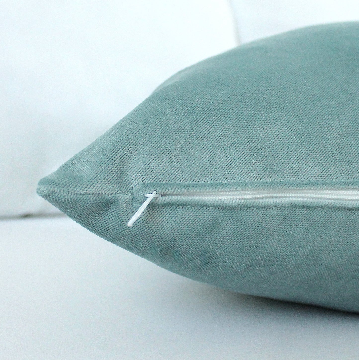 Aqua Glass Velvet Pillow Cover