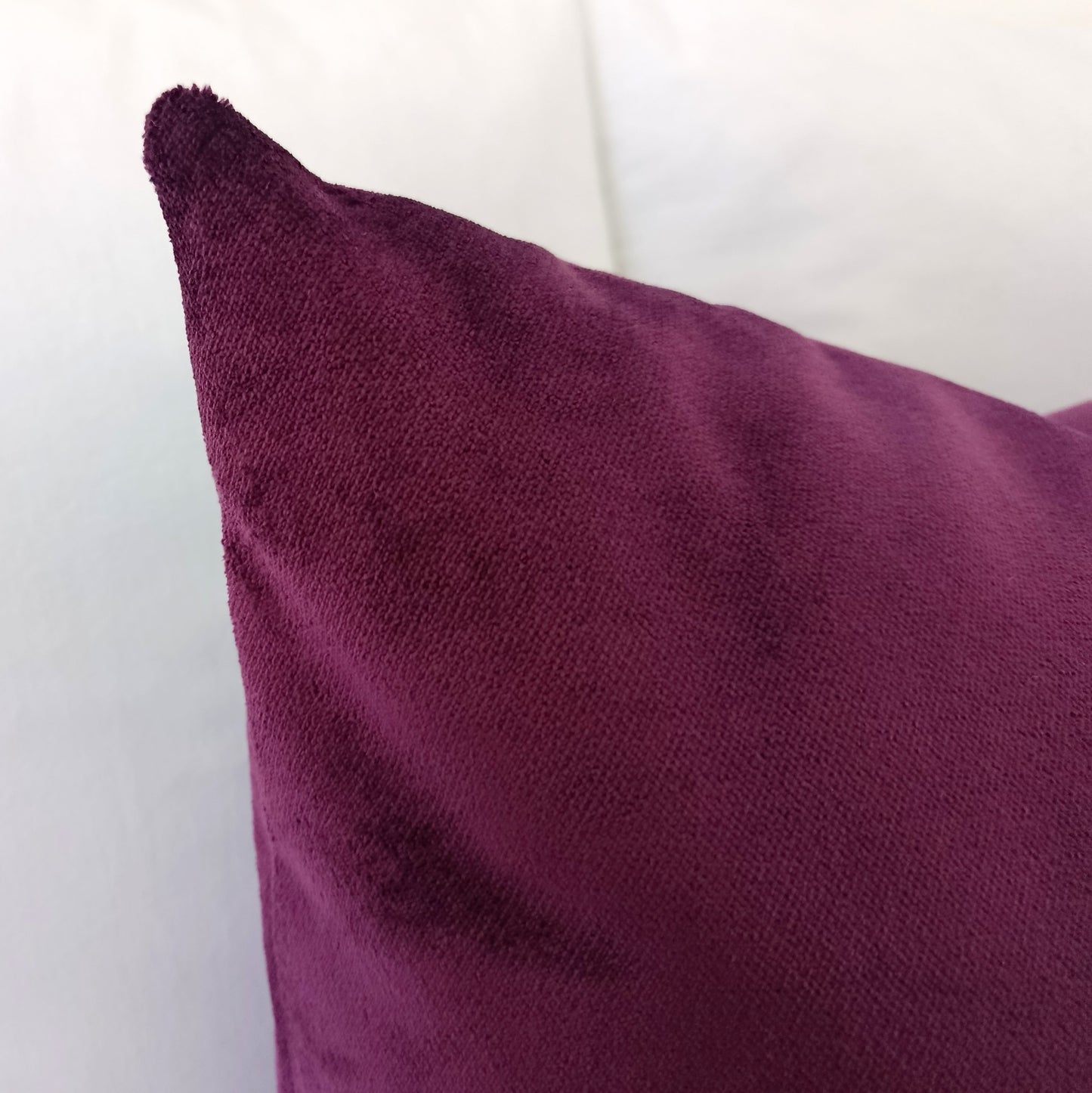 Eggplant Purple Velvet Pillow Cover