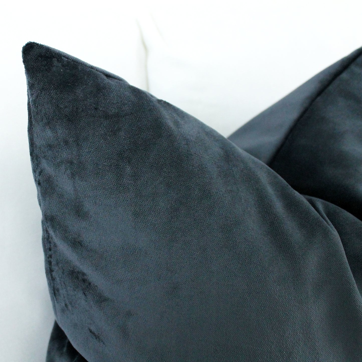 Blue Charcoal Velvet Pillow Cover