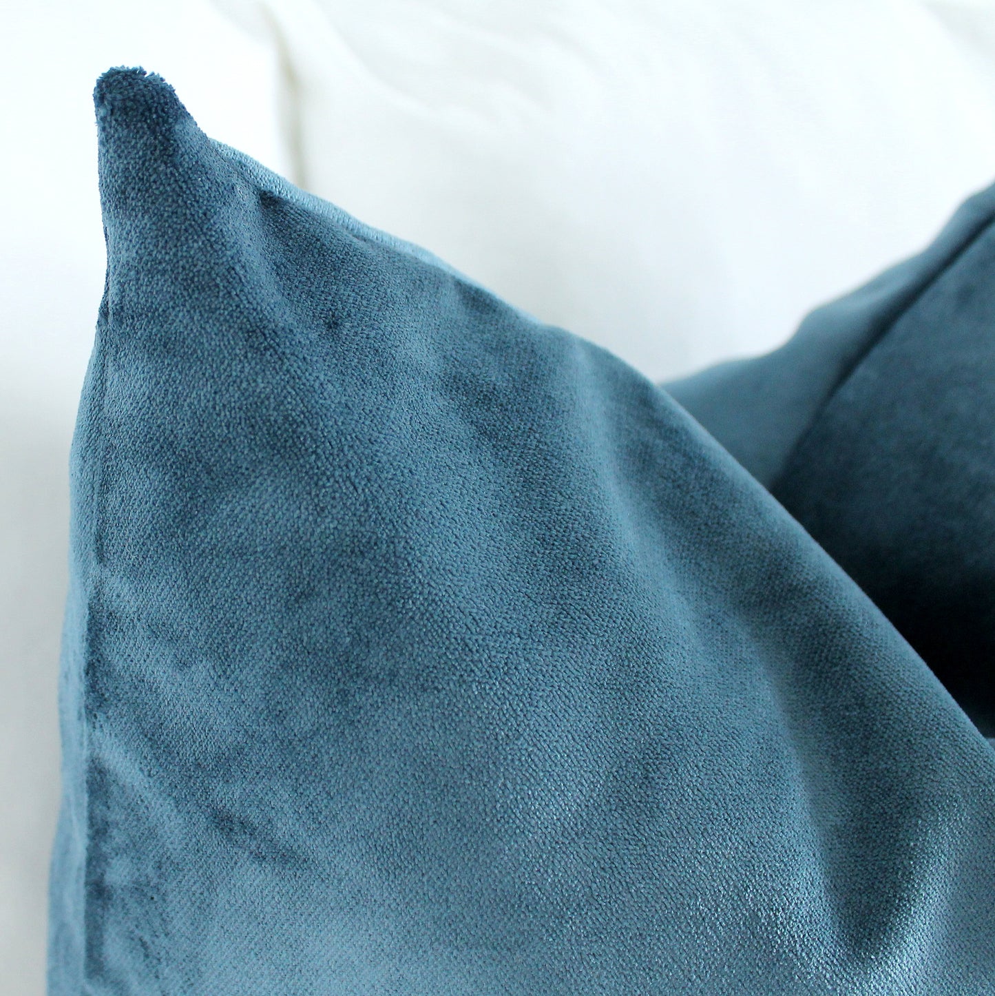 Blue Jean Velvet Pillow Cover