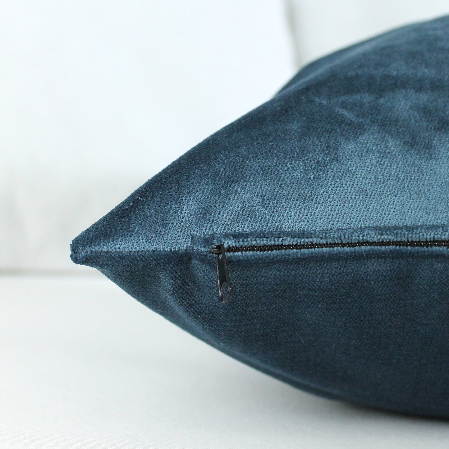 Blue Jean Velvet Pillow Cover
