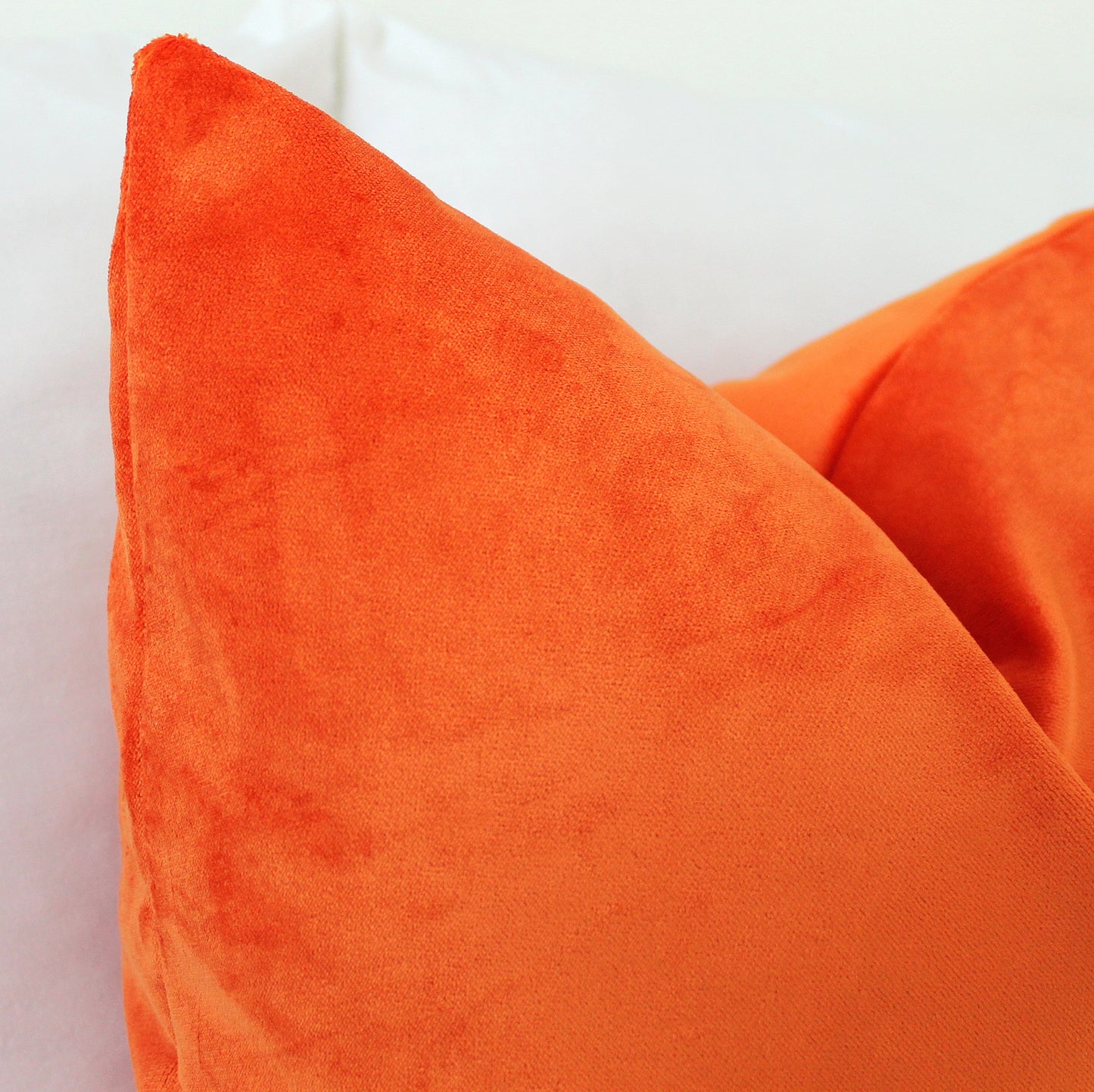 Bright Orange Velvet Pillow Cover