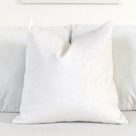 Snow White Velvet Pillow Cover