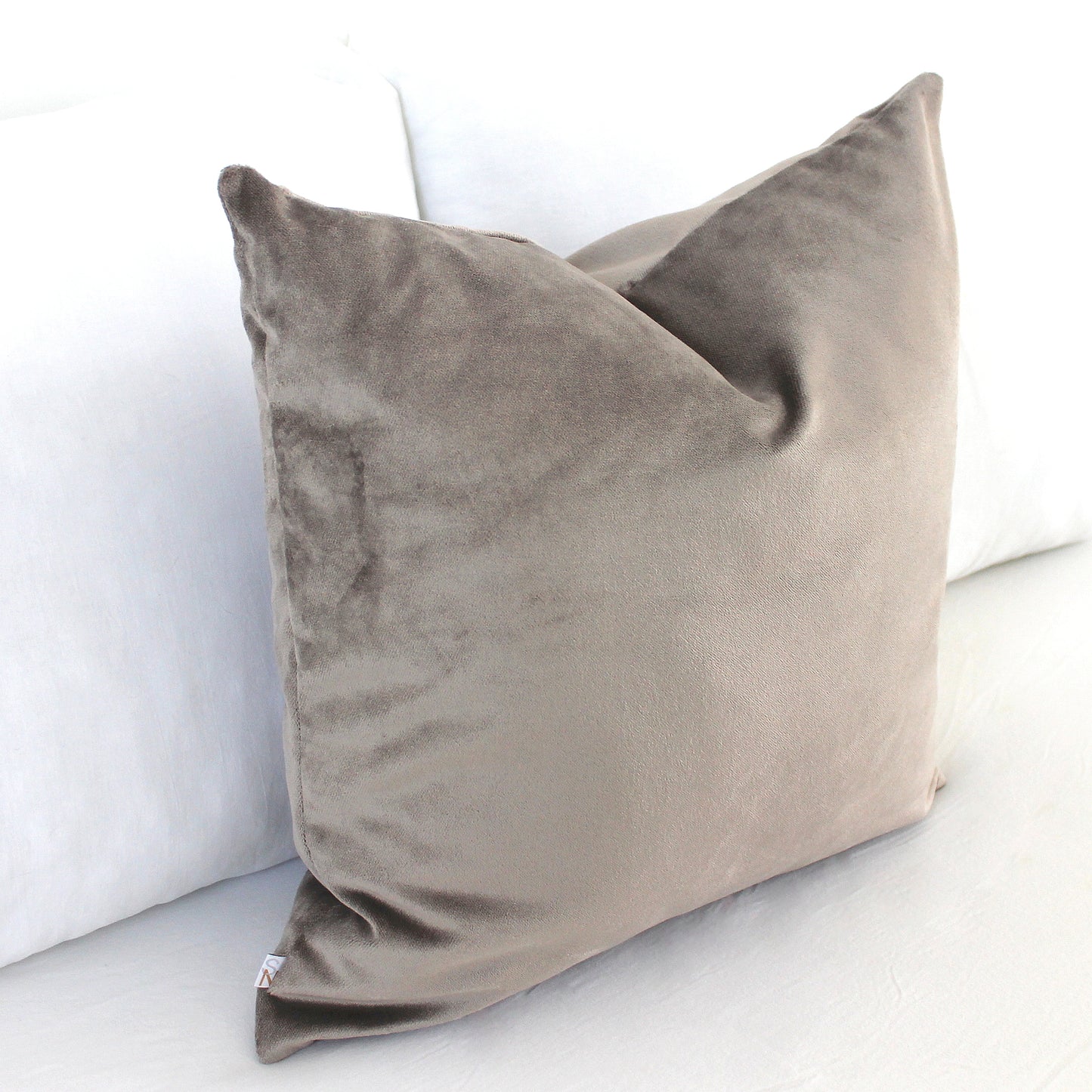 Greige Velvet Pillow Cover