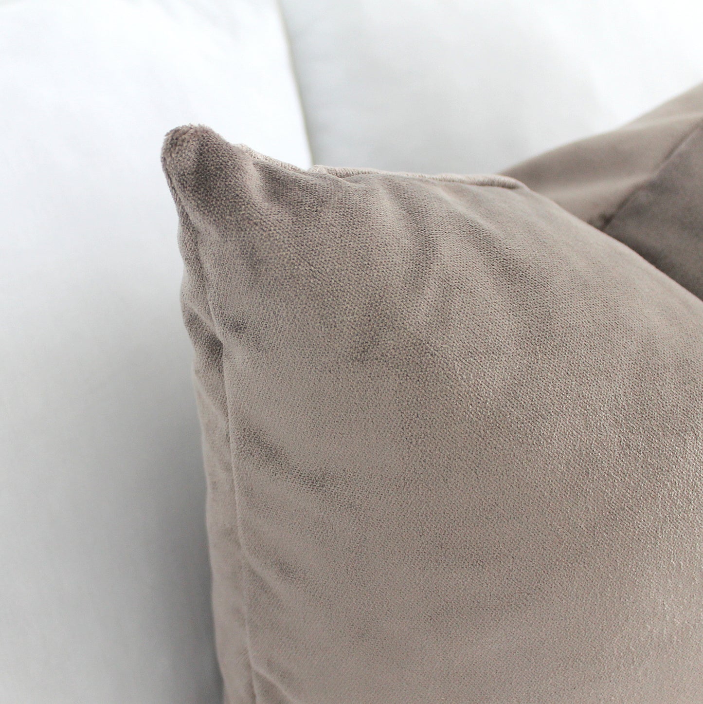 Greige Velvet Pillow Cover