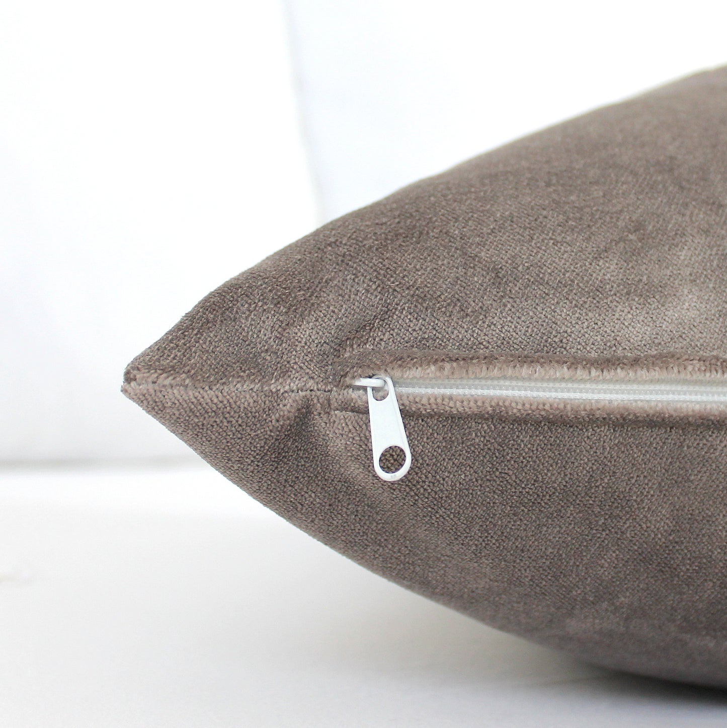 Greige Velvet Pillow Cover