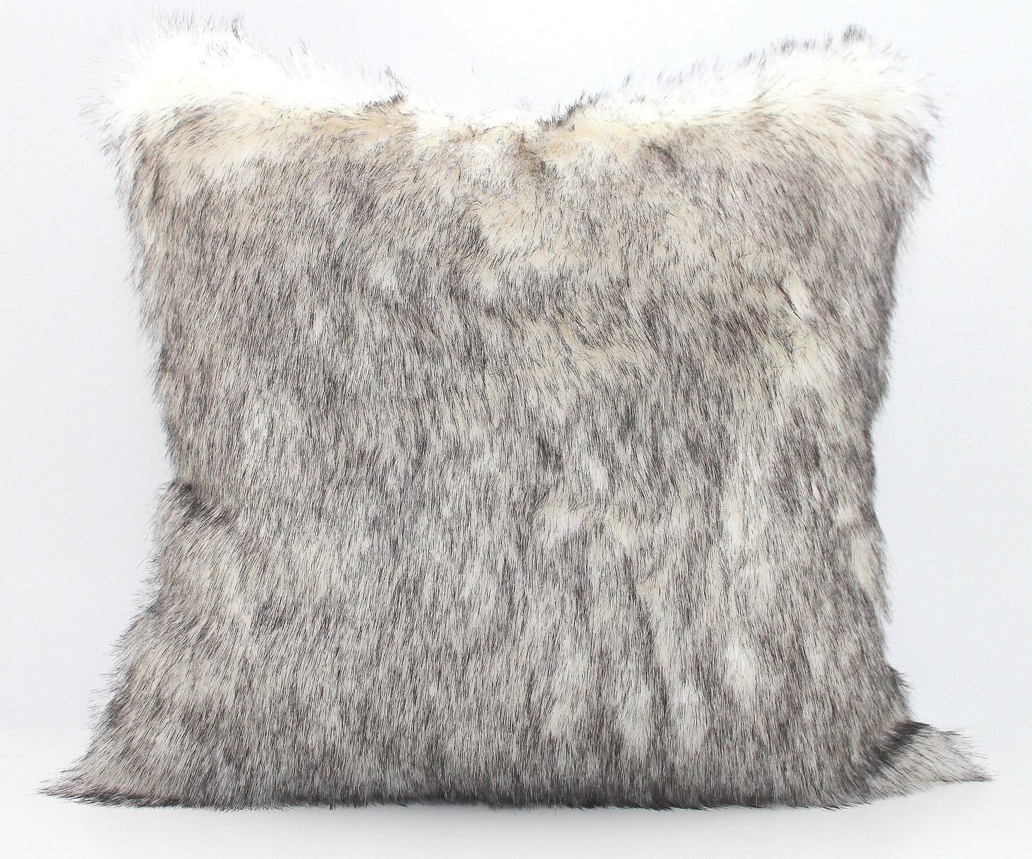 Luxury Siberian Wolf Faux Fur Pillow Cover – Ultra Plush Decorative Cushion Cover