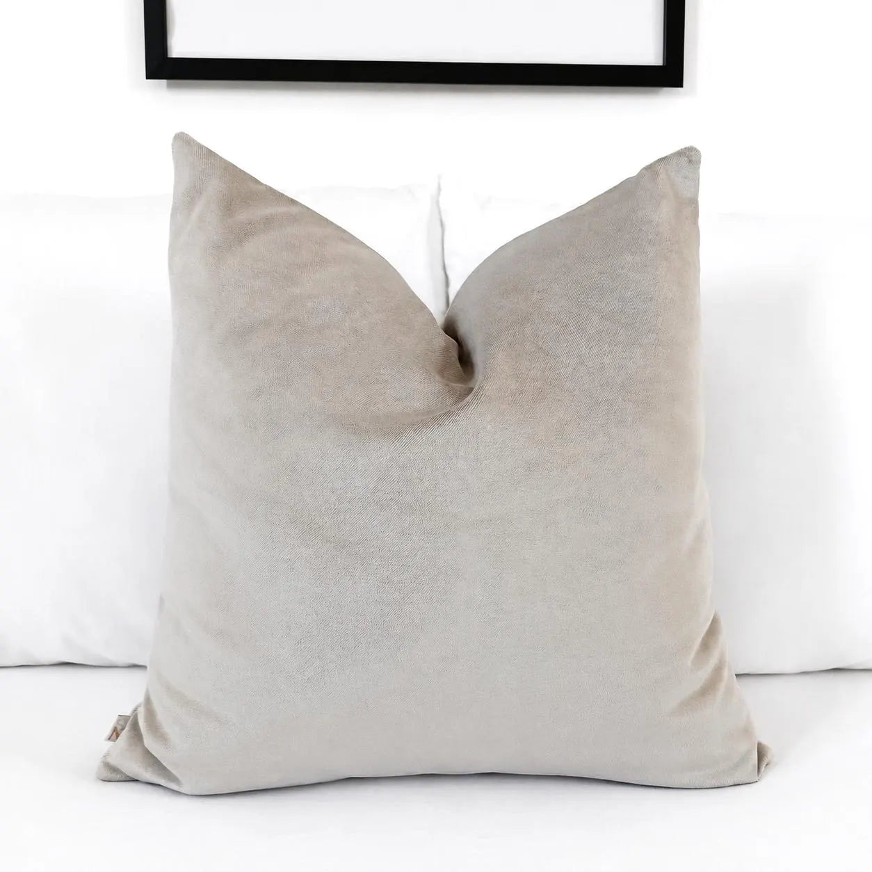 Silver Grey Velvet Pillow Cover | Luxury Light Grey Cushion