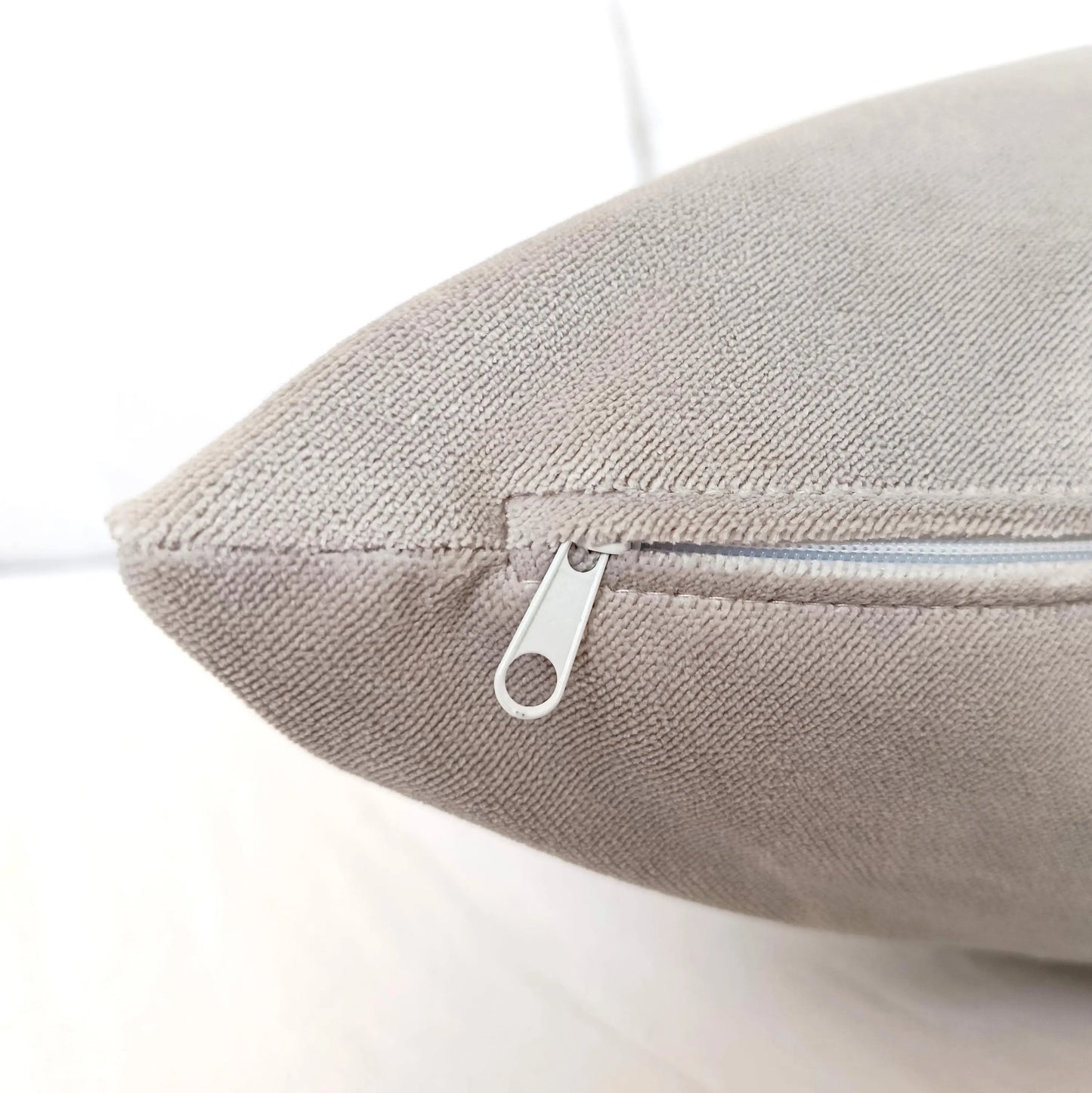 Silver Grey Velvet Pillow Cover | Luxury Light Grey Cushion