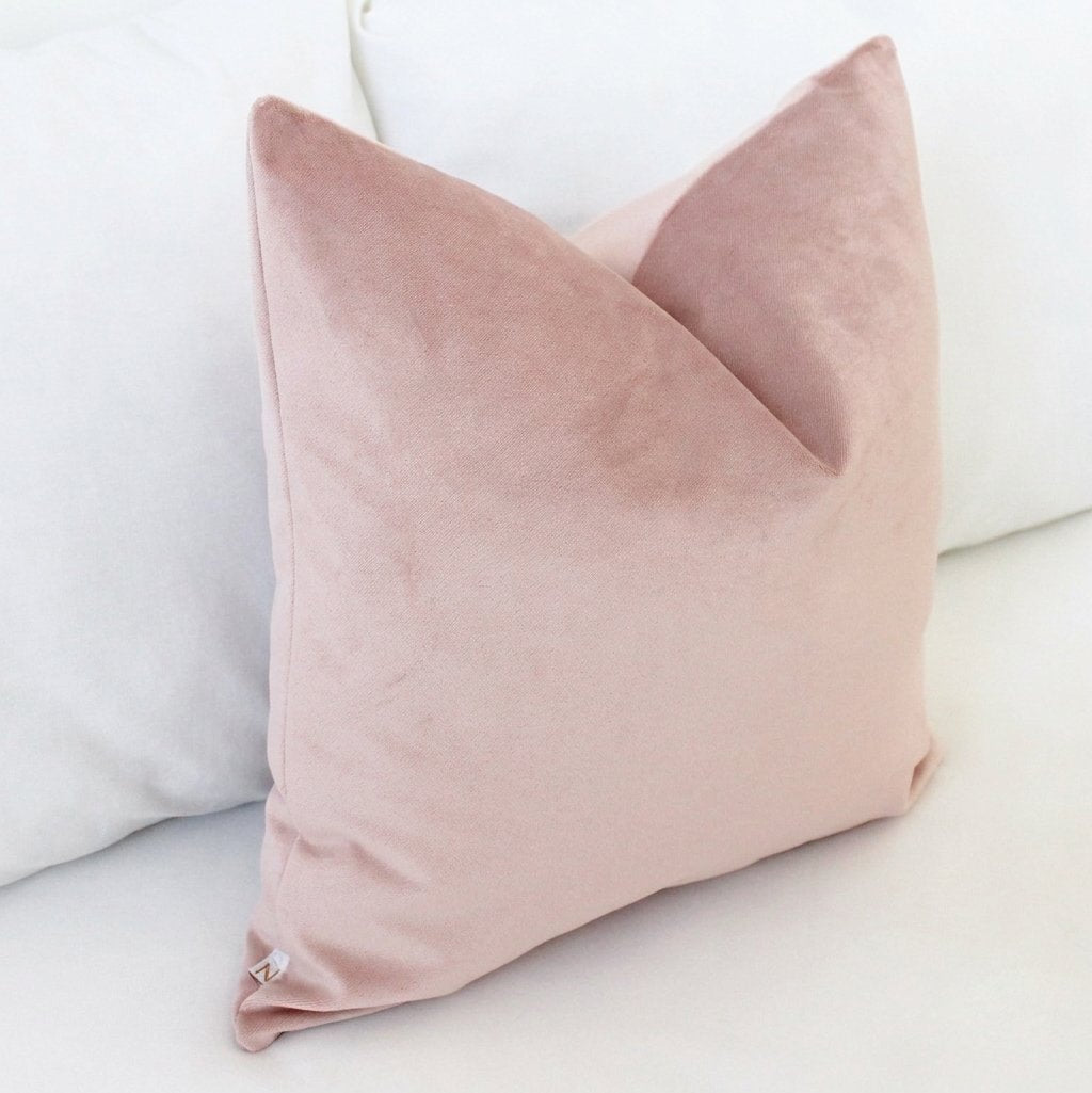 Light Blush Velvet Pillow Cover