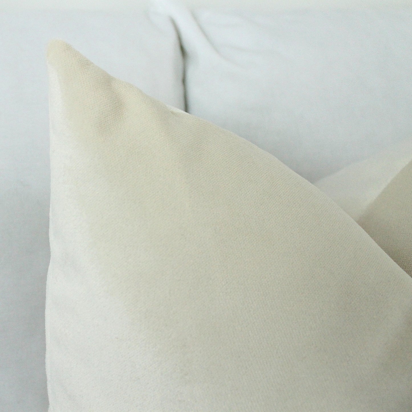 Light Ivory Velvet Pillow Cover