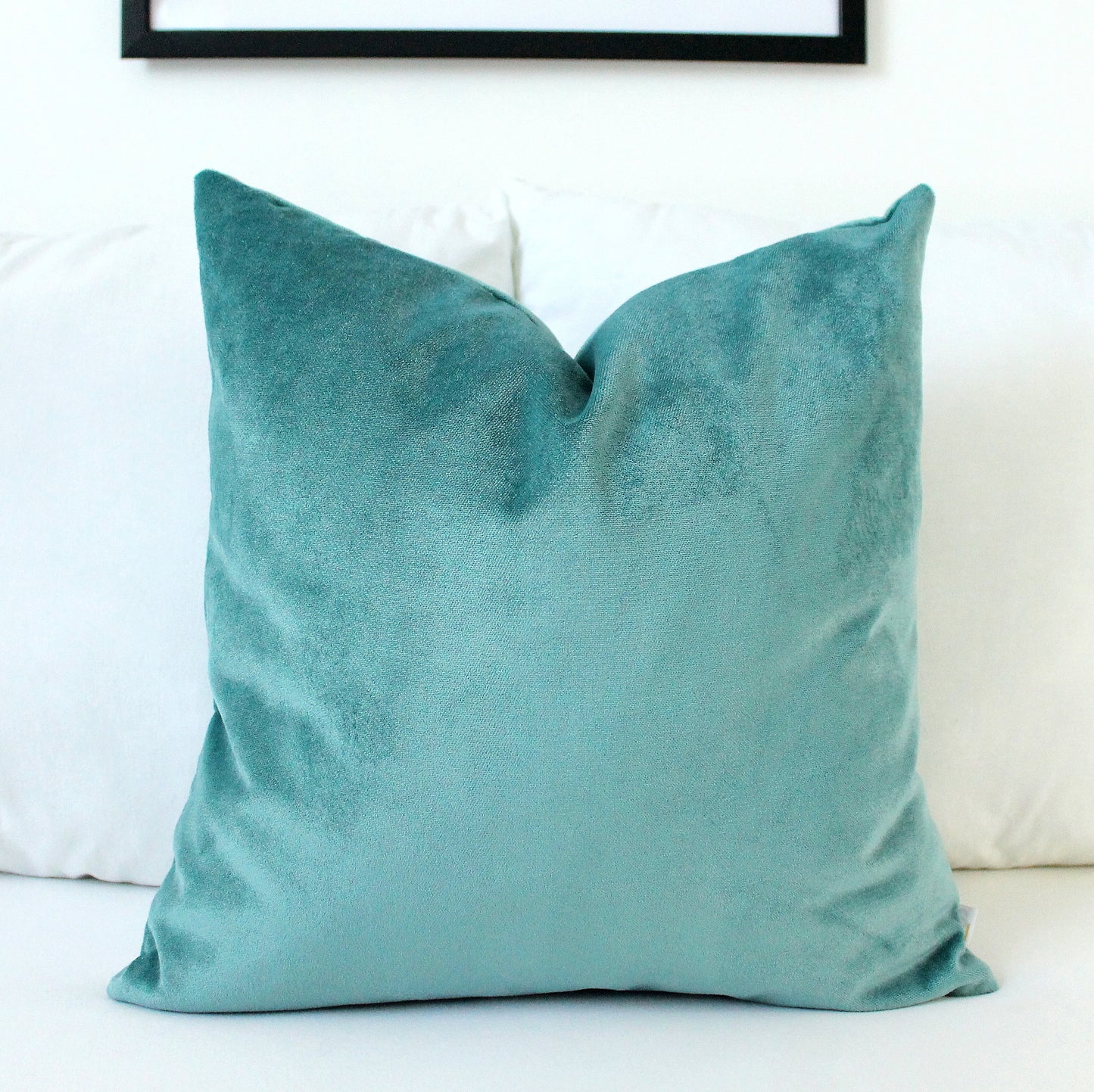 Light Teal Velvet Pillow Cover
