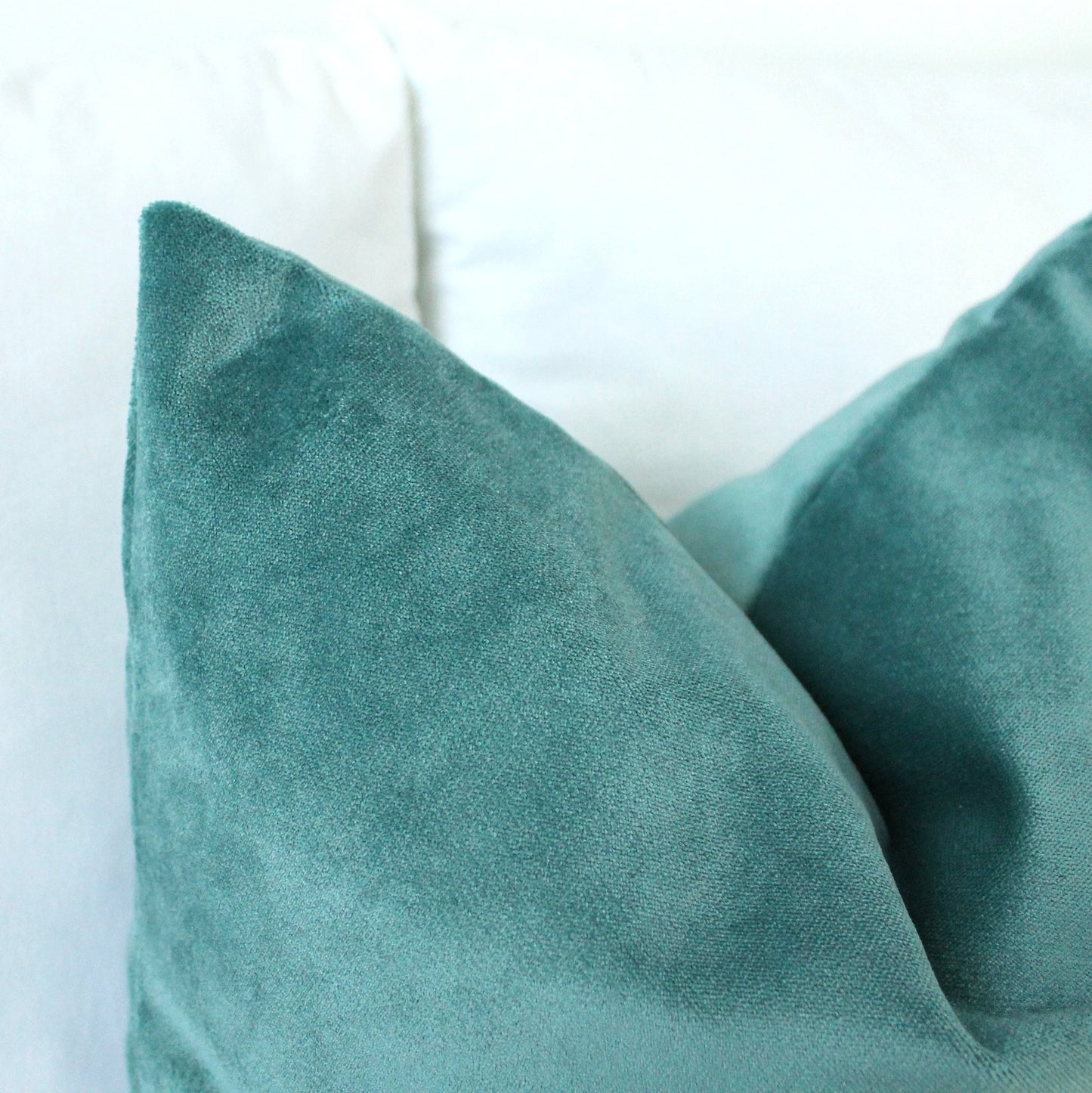 Light Teal Velvet Pillow Cover