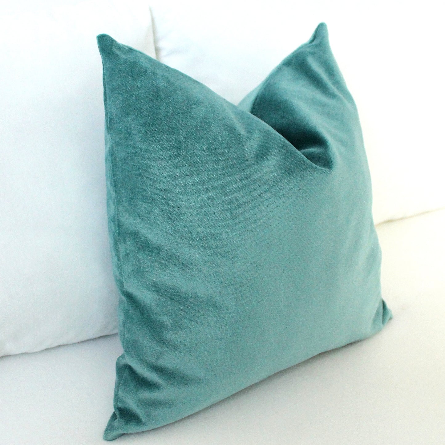 Light Teal Velvet Pillow Cover
