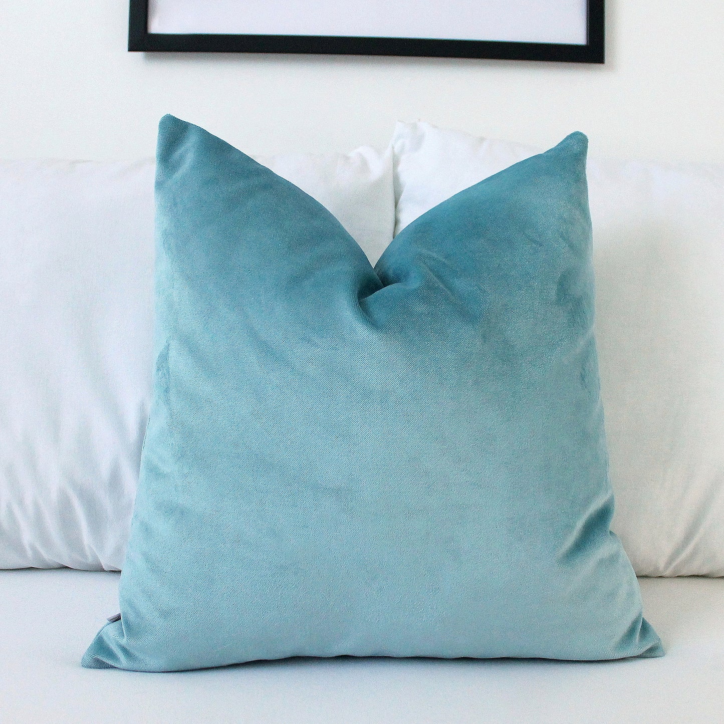 Light Turquoise Velvet Pillow Cover