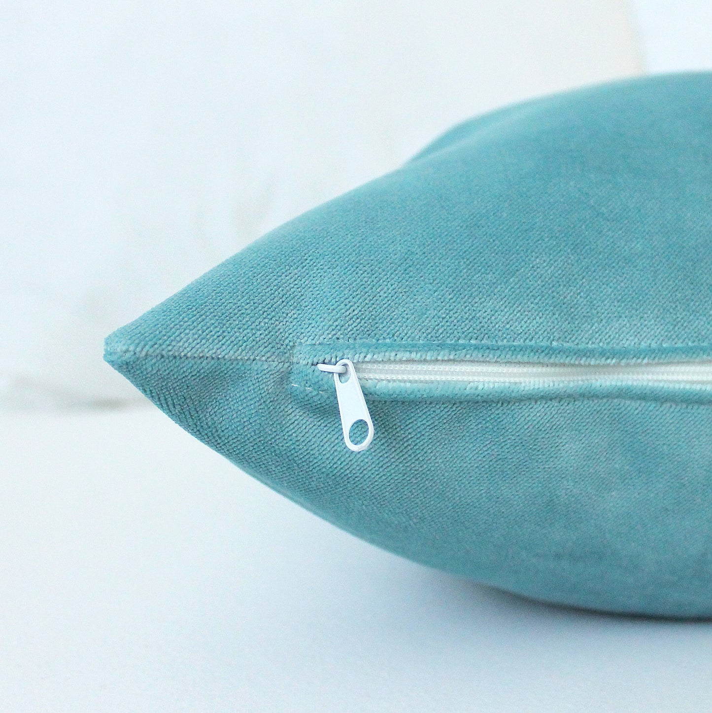 Light Turquoise Velvet Pillow Cover