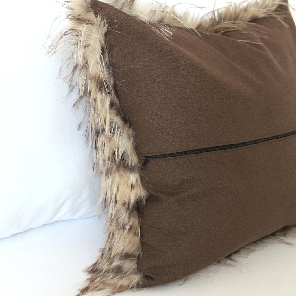 Shaggy Leopard Faux Fur Pillow Cover – Luxury Long Pile Decorative Cushion Cover