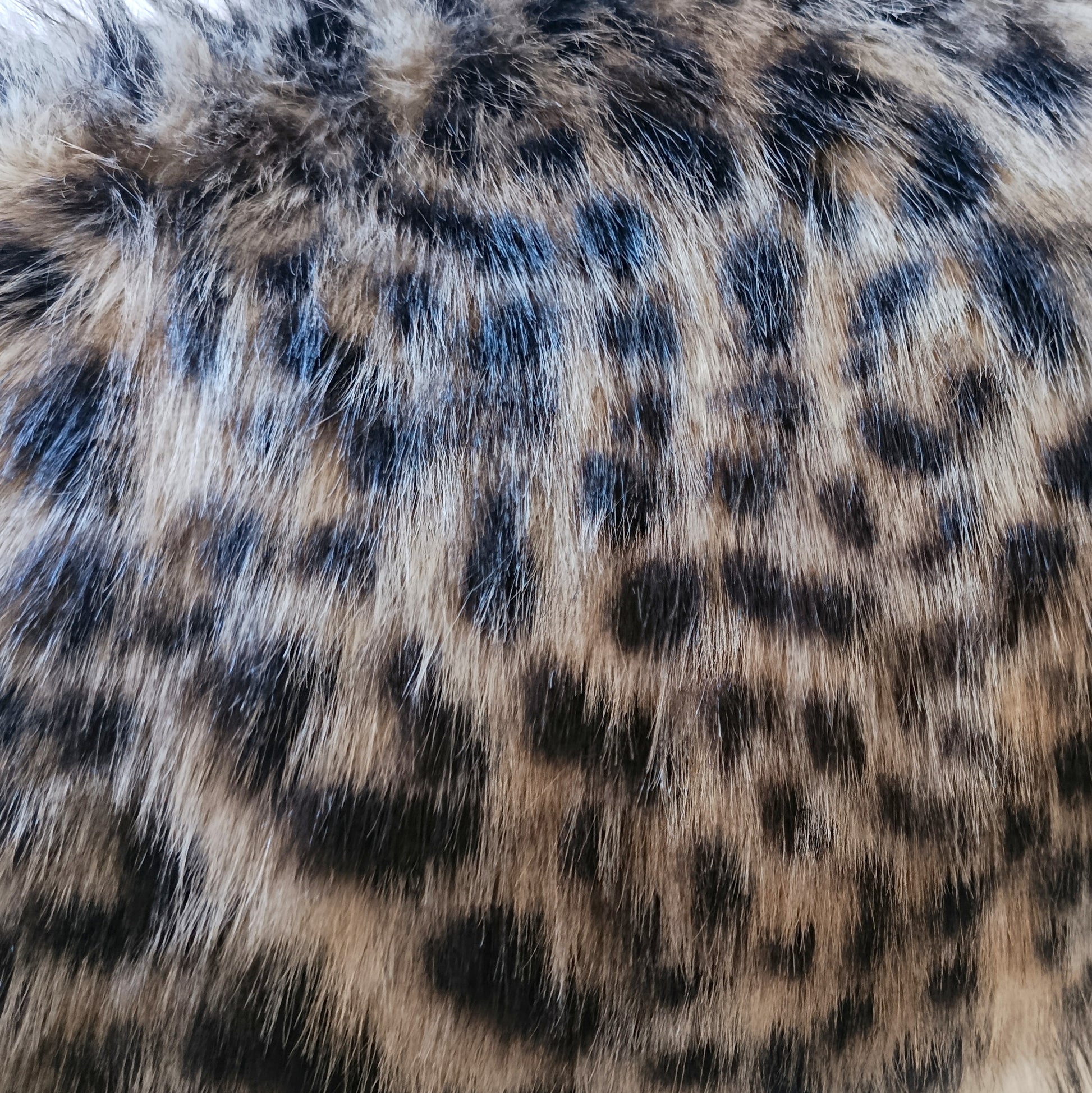 Natural Faux Fur Leopard Pillow Cover with custom color backing, luxury shaggy cheetah cushion cover for sofa, bed or accent chair.