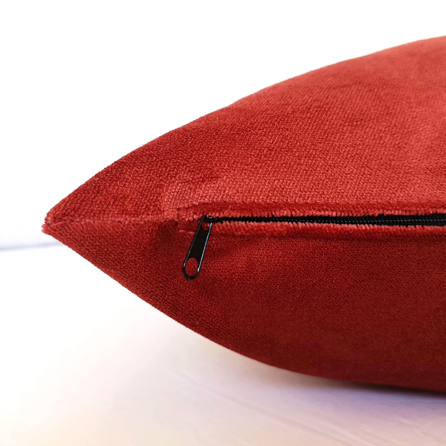 Orange Rust Velvet Pillow Cover