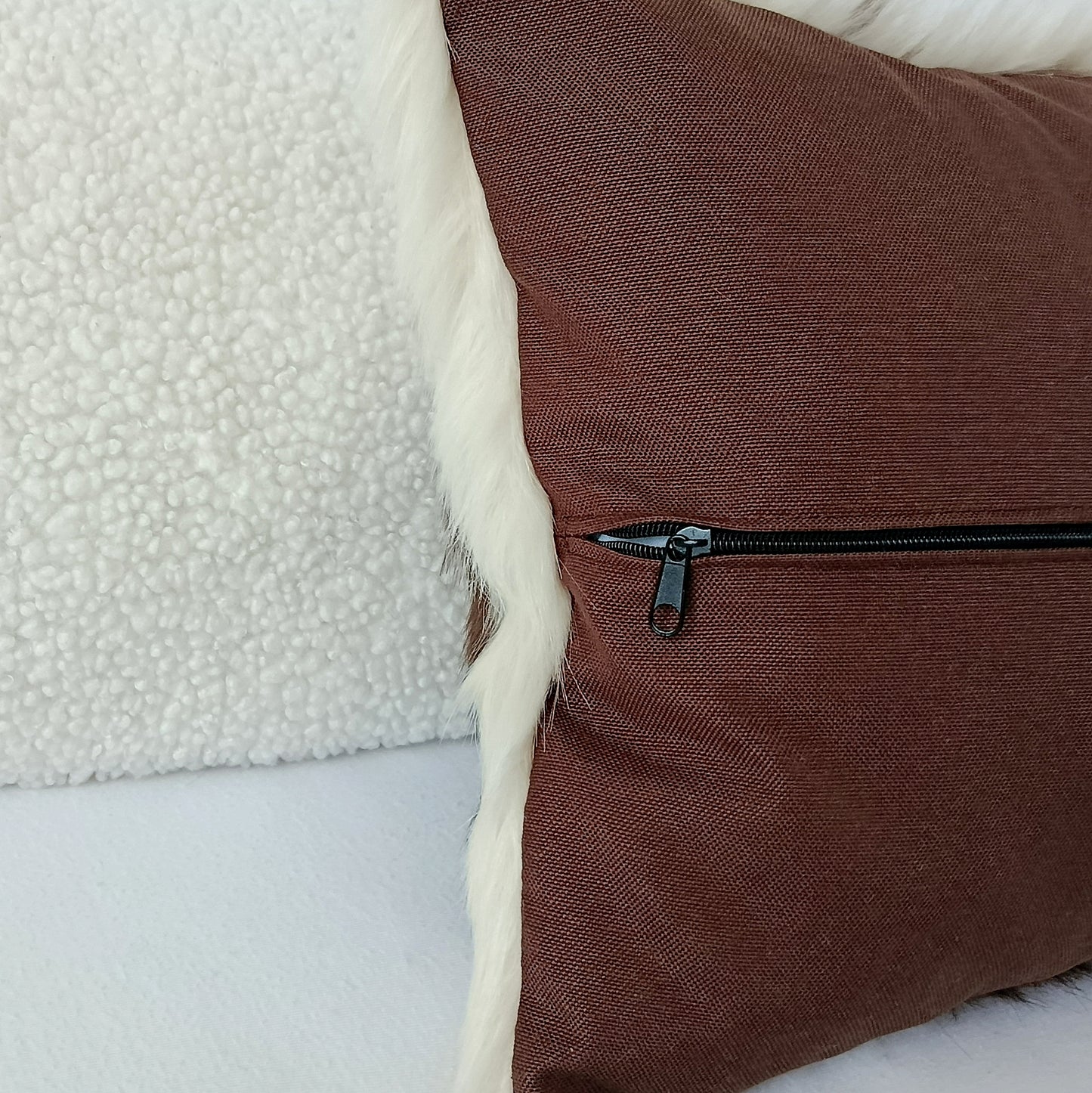 Luxury Faux Cowhide Pillow Cover | Western Faux Fur Cushion