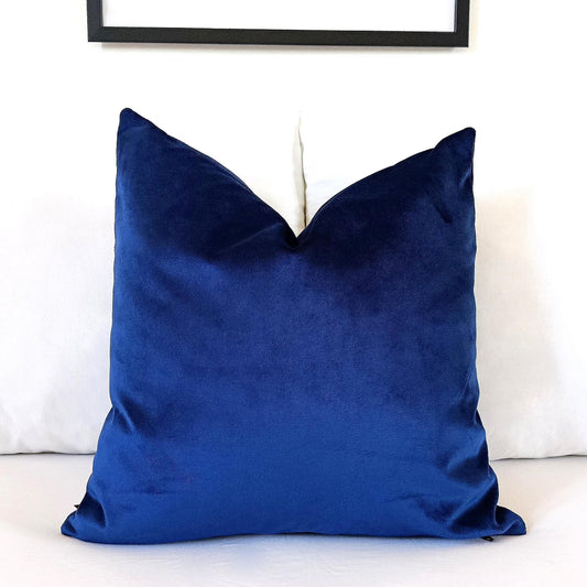 Royal Navy Velvet Pillow Cover