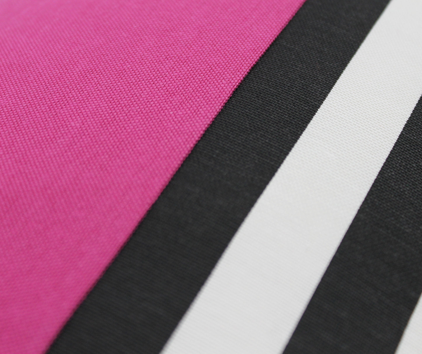 Hot Pink, Black and White Colorblock Pillow Cover (Fuchsia or Magenta Optional)