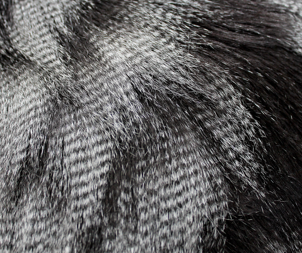 Luxury Guinea Fowl Feather Faux Fur Pillow Cover - Custom Backing Color