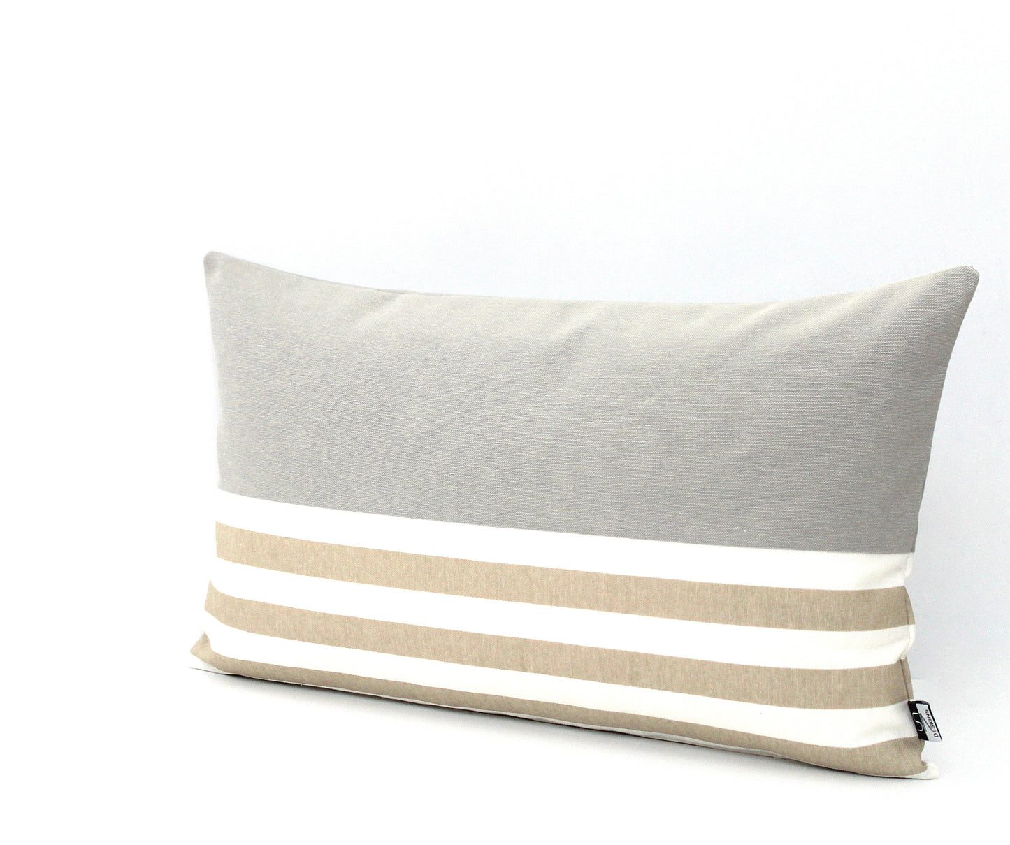Light Grey, Beige and off White Colorblock Pillow Cover